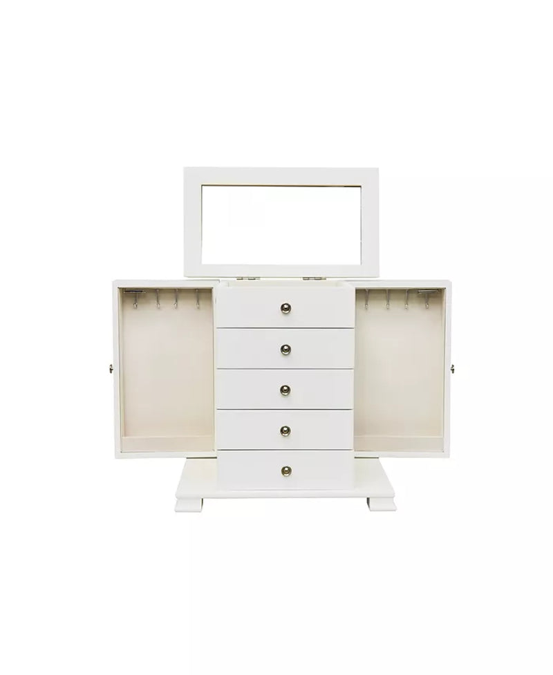 Contemporary White Upright Jewelry Organizer