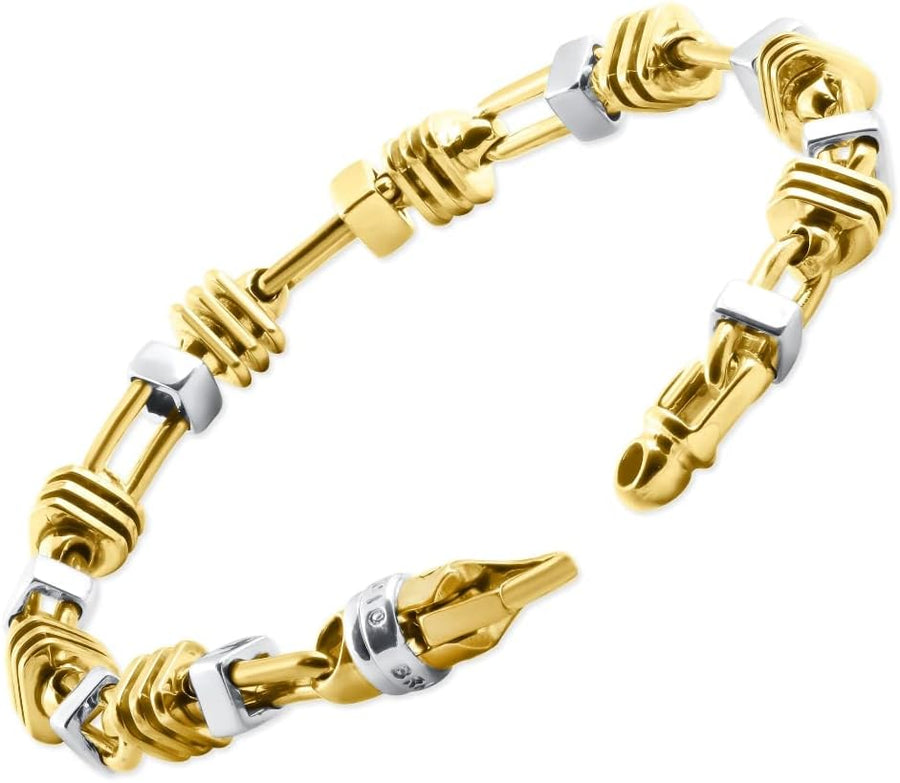 [14K] Gold Mens (54Gram) or Platinum (88Gram) 6-7Mm 9.25" Link Bracelet 