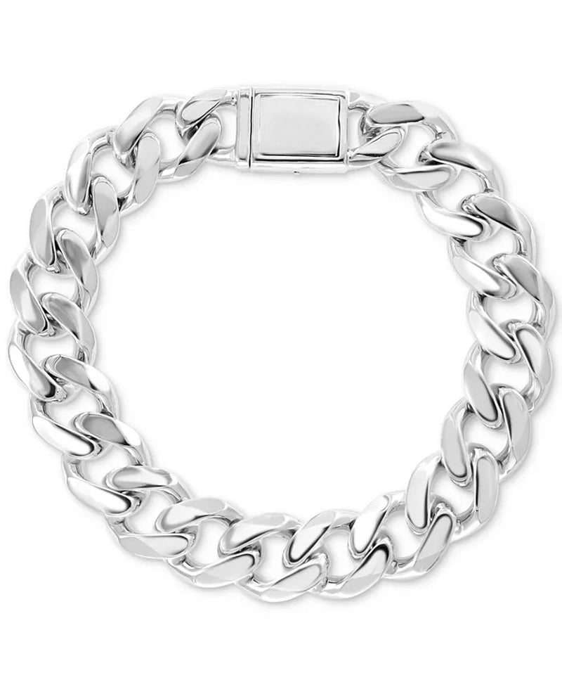 Sterling Silver Men's Curb Link Bracelet