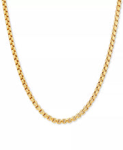 [14K] Gold Men's Box Link 22" Chain Necklace