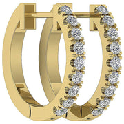 Hoops Earrings round Diamond 