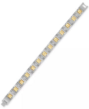 [1/2 Ct. T.W.] Stainless Steel and Gold-Tone Ion-Plate Mens Diamond Watch Link Bracelet