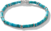 Classic Turquoise Heishi Chain Bracelet