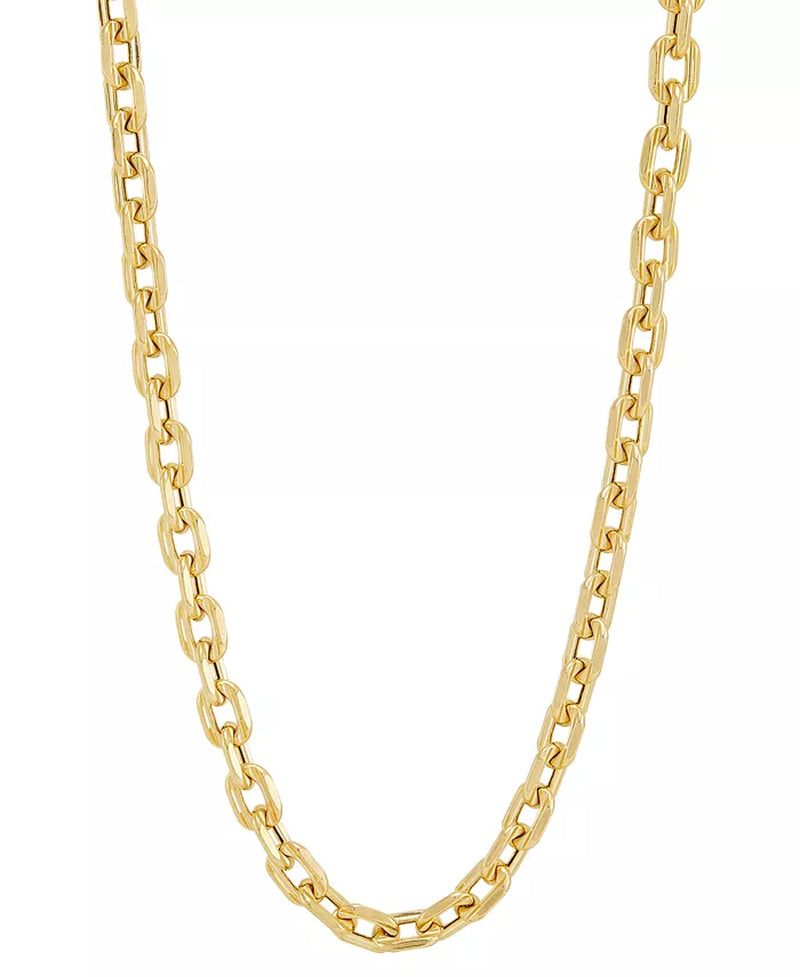 [10K] Gold Square Link 22" Chain Necklace