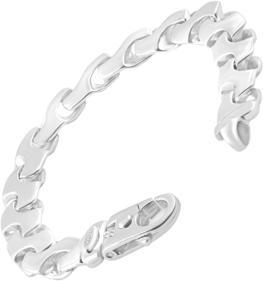 [14K] Gold Mens (77Gram) or Platinum (127Gram) 12Mm 8.5" Link Bracelet 