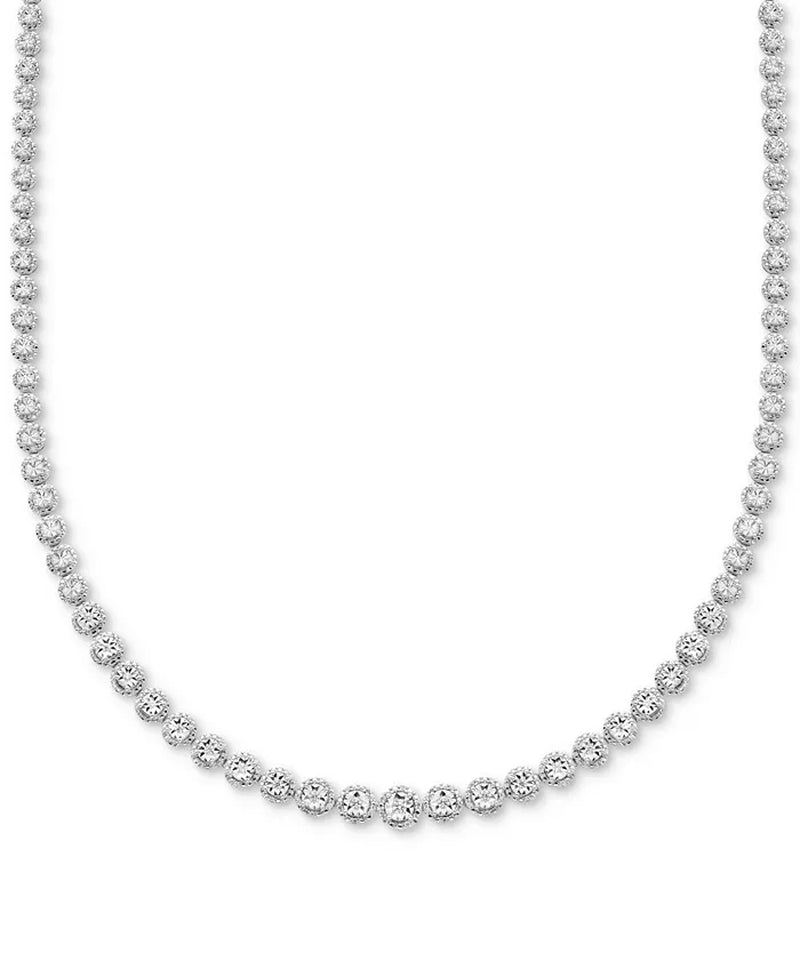 Diamond Collar Necklace (1/2 Ct. T.W.) in Sterling Silver, 16-1/2" + 2" Extender