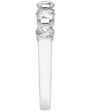 [14K, 1-1/2 Ct. T.W.] White Gold Five Stone Diamond Band