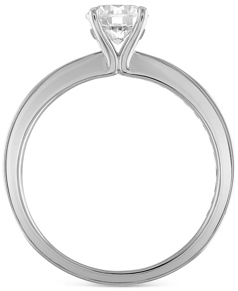 [14K, 1 Ct. T.W.] White Gold  Certified Diamond Channel-Set Engagement Ring