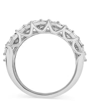 [14K, 2 Ct. T.W.] White Gold Diamond Double Row Miracle Plate Band