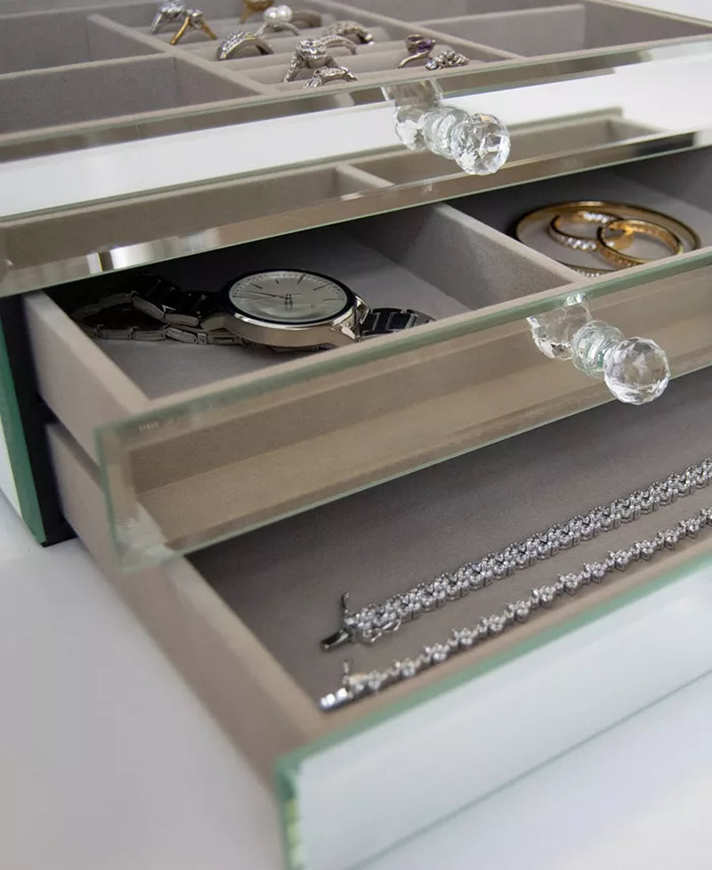 Maxine's Mirrored Glass Jewelry Box