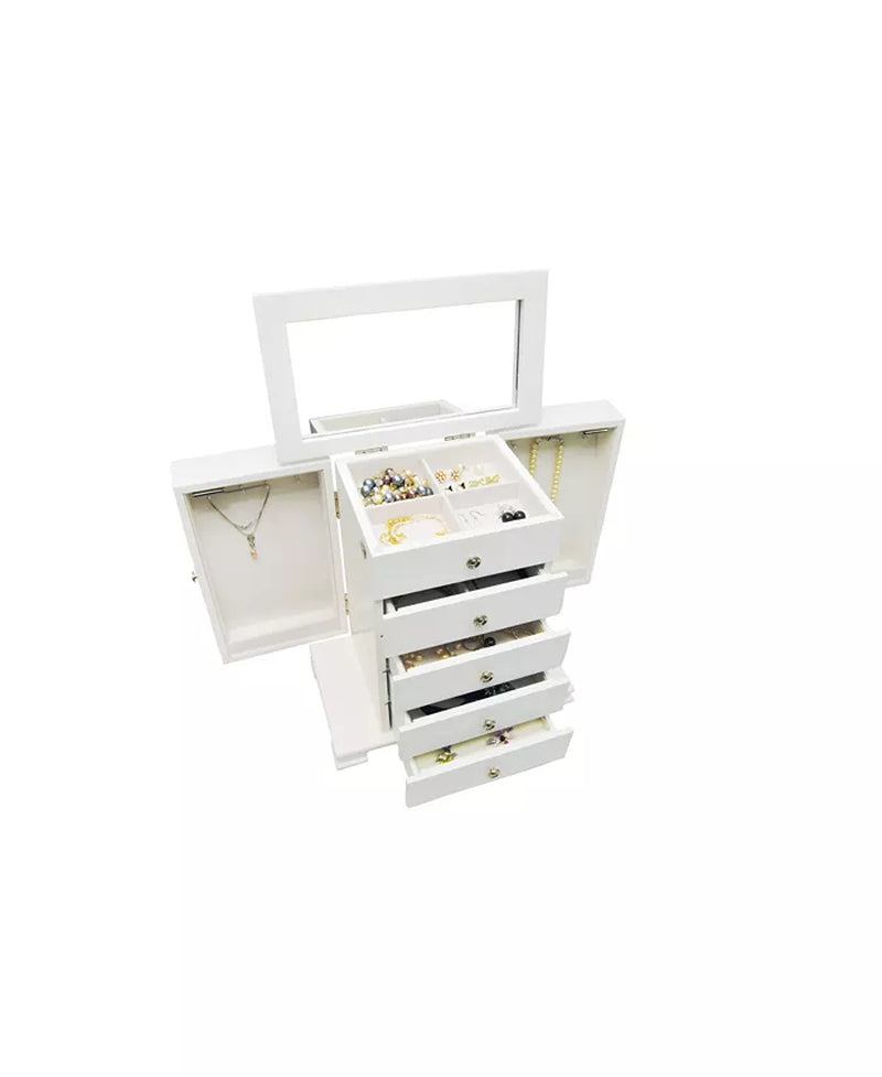 Contemporary White Upright Jewelry Organizer