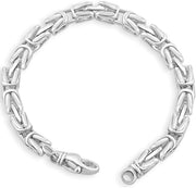 [14K] Gold Mens (84Gram) or Platinum (157Gram) 8Mm Link 8.5" Byzantine Bracelet 