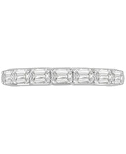 [14K, 1 Ct. T.W.] White Gold Diamond Emerald-Cut Anniversary Band