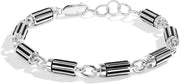 Sterling Silver Dark Armor Mens Fine Jewelry Bracelet