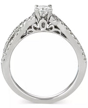 [14K, 5/8 Ct. T.W.] White Gold Diamond Engagement Ring