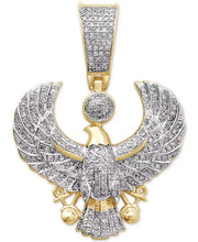 [14K, 1/2 Ct. T.W.] Gold-Plated Sterling Silver Diamond Eagle Pendant