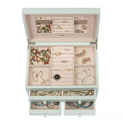 Bianca Wooden Jewelry Box in Seafoam