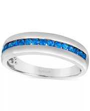 [14K, 5/8 Ct. T.W.] Gold Cornflower Sapphire Band