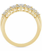 [14K, 1-1/2 Ct. T.W.] Gold Diamond Cluster Ring