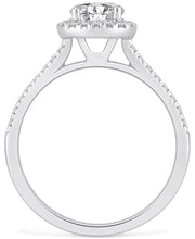 [14K, 1 Ct. T.W.] White Gold GIA Certified Diamond Halo Engagement Ring