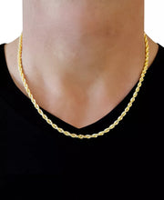 Rope Chain 20" Necklace 3.5Mm in 14K Gold