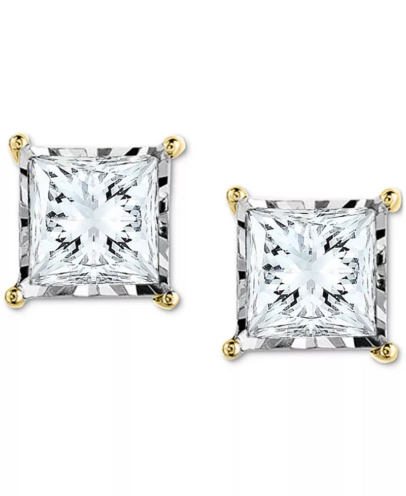 [14K, 1/2 Ct. T.W.] White, Yellow or Rose Gold Diamond Stud Earrings