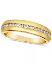 [14K, 1/2 Ct. T.W.] Gold Nude Diamond Men's Band