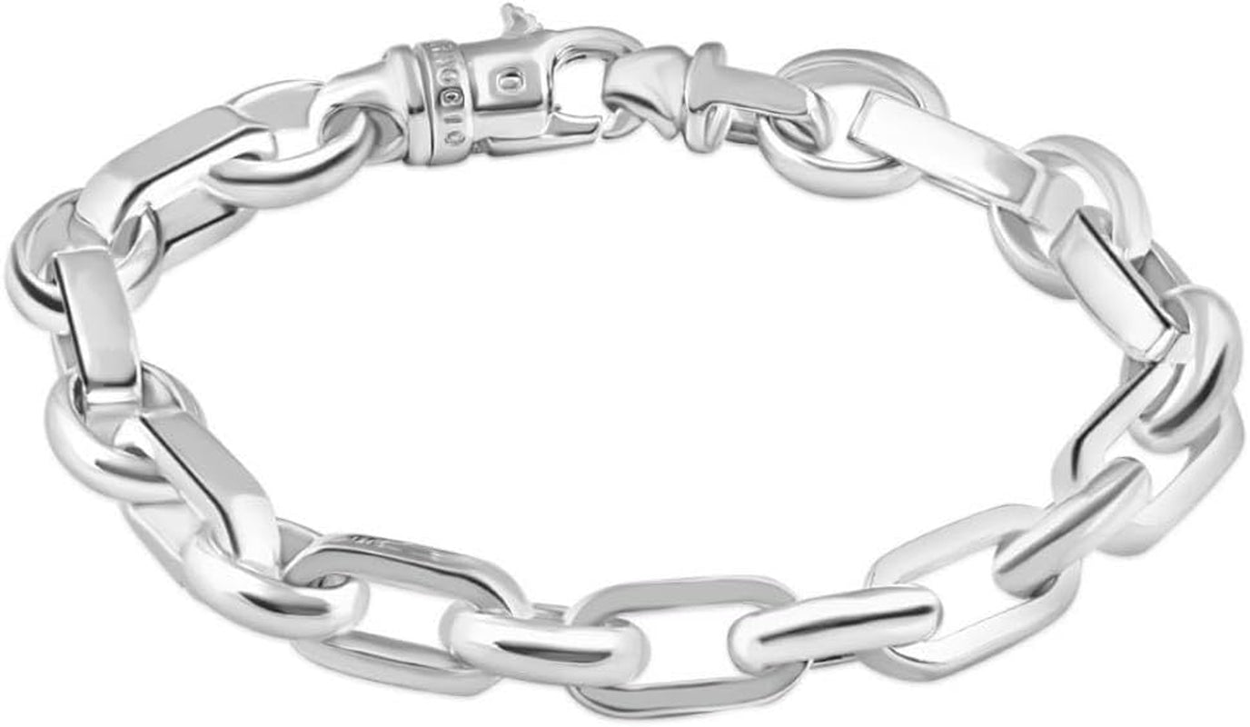 [14K] Gold Mens Heavy Rolo & Round Link (66Gram) or Platinum (106Gram) 11Mm 8.5" Bracelet 