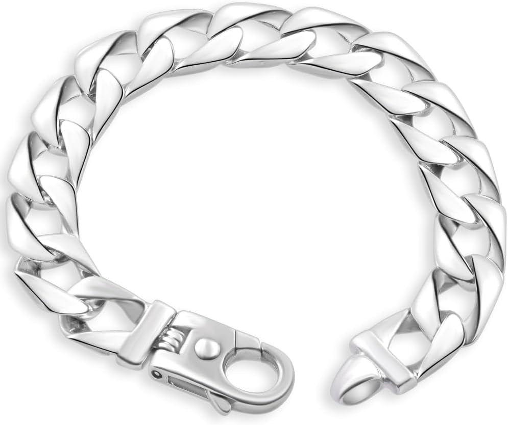 [14K] Gold Mens (66Gram) or Platinum (106Gram) 11.5Mm 8.5" Link Bracelet 