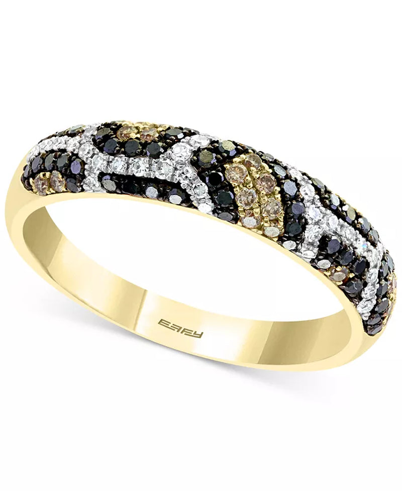 [14K, 3/8 Ct. T.W.] Gold Multi-Color Diamond Ring