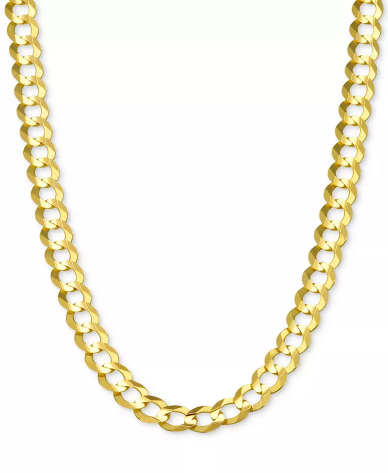 [14K] Solid Gold 22" Open Curb Men's Link Chain Necklace (5-3/4Mm)
