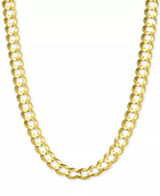 [14K] Solid Gold 22" Open Curb Men's Link Chain Necklace (5-3/4Mm)