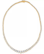 [14K, 5 Ct. T.W.] Yellow Gold Diamond Graduated Tennis Necklace