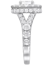 [14K, 4 Ct. T.W.] White Gold Diamond Oval Halo Bridal Set