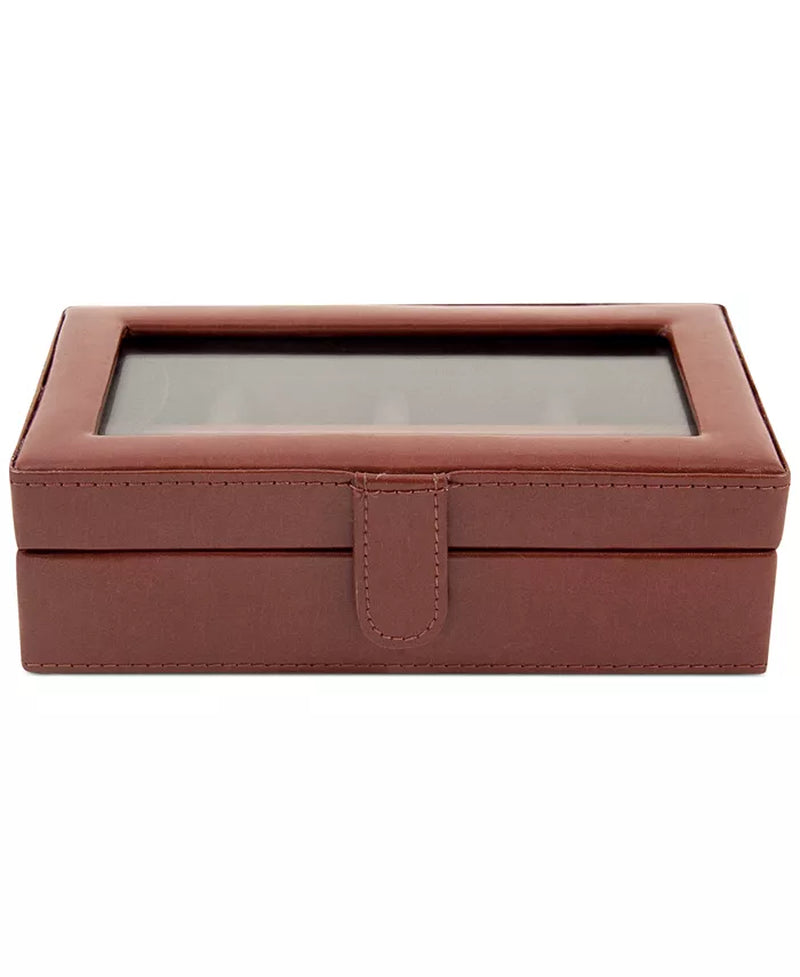 Men's 12-Piece Leather  Cufflinks Storage Box