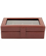 Men's 12-Piece Leather  Cufflinks Storage Box