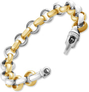 [14K] Gold Mens Rolo Link (76Gram) or Platinum (122Gram) 12Mm 8.5" Bracelet 