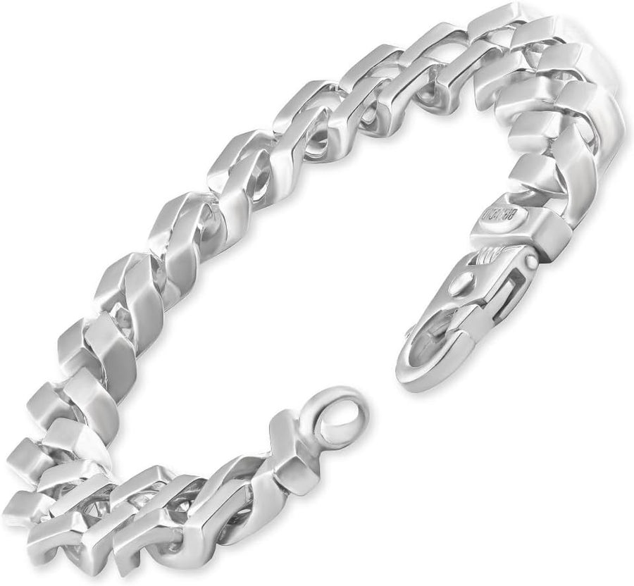 [14K] Gold Mens (80Gram) or Platinum (150Gram) 14Mm  9.25" Link Bracelet