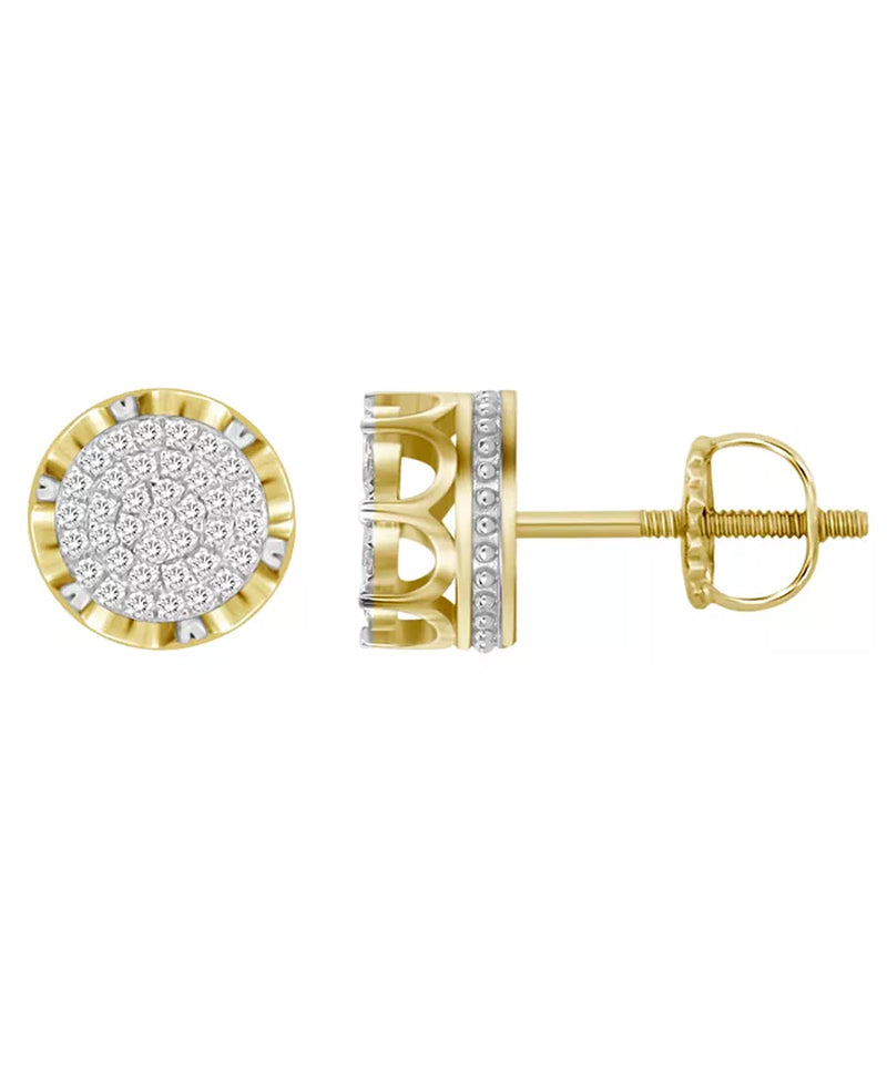 [10K, 1/6 Ct.T.W.] Yellow Gold  Diamond Earring Set