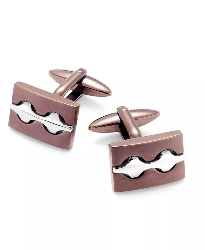 Men's Two-Tone Decorative Cuff Links