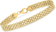 [18K]  Yellow Gold Italian Bismark-Link Bracelet