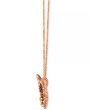 [14K, 3/4 Ct. T.W.] Rose Gold  Chocolate Diamond & Vanilla Diamond Butterfly Pendant