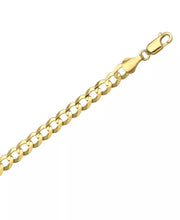 [14K] Solid Gold 22" Open Curb Men's Link Chain Necklace (5-3/4Mm)