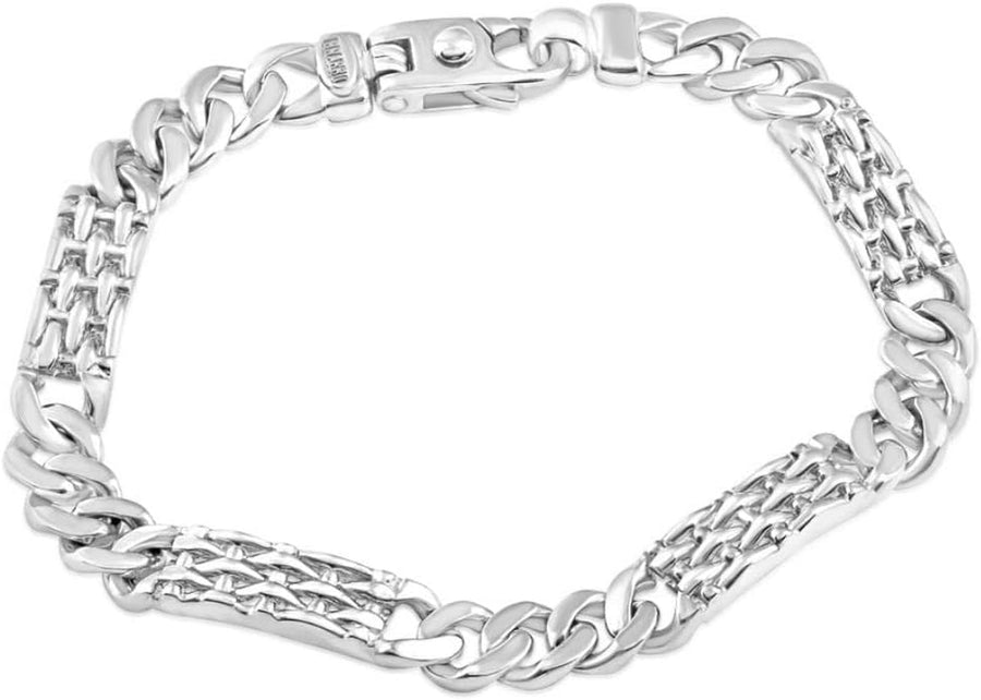 [14K] Mens Solid White Gold 39 Gram 8.5" Bracelet 8.4Mm Wide