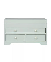 High Gloss Wooden Jewelry Box in Seafoam Finish