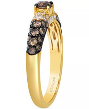 [14K, 3/4 Ct. T.W.] Gold Chocolate Ombrã© Diamond & Nude Diamond Ring