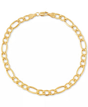 [10K] Gold Figaro Men's Link Chain Bracelet