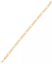 [10K] Gold Figaro Men's Link Chain Bracelet