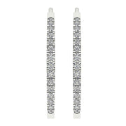 [14K, 0.40 Carat] Gold Open Hoops Earrings With Natural Diamonds