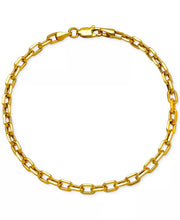 [14K] Gold Paperclip Link Chain Bracelet